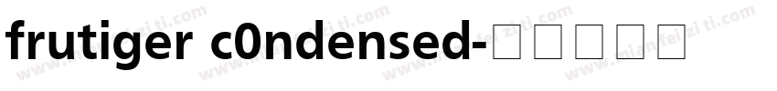 frutiger c0ndensed字体转换